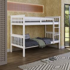 Cama Beliche Solteiro De Madeira Dupla Em Altura Suspensa