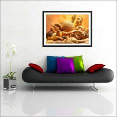 Quadro Decorativo Padaria Cafeteria Pães Bolos Gourmet Decorações Com 