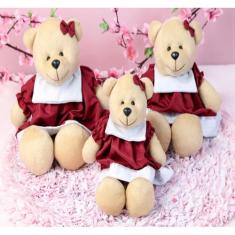 Trio de pelucia urso nino 18/22/26 - para nichos - CKD CONFECCOES, Mar