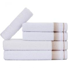 Jogo De Toalhas Luxury Soft Beka 360 G m² 2 Banho + 2 Rosto + 1 Piso Luxo Branco