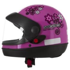 Capacete Sport Moto For Girls Automático Fechado Feminino Pro Tork Seg