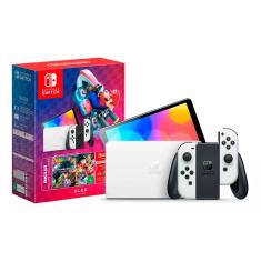 Console Nintendo Switch Oled 64gb Branco Mario Kart 8 Deluxe