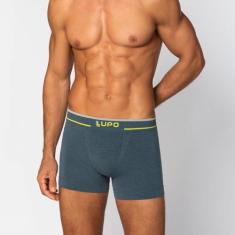 Cueca Lupo Boxer Microfibra Sem Costura 733-004, Azul, G