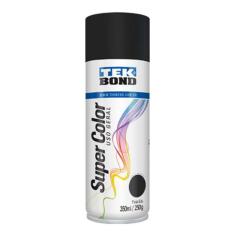 Tinta Spray Super Color Preto Fosco Uso Geral 350ml - Tekbond, Preto F