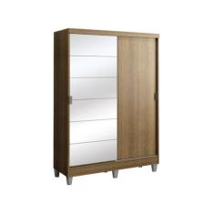 Guarda-Roupa Solteiro Madesa Luke 2 Portas de Correr com Espelho com P