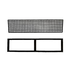 Ralo Grelha Quadriculada e Caixilho Ferro Fundido 25x100cm