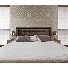 Cabeceira Painel Solteiro Veneza Luxor 10 Suede Liso Marrom 90 X 60 rbl