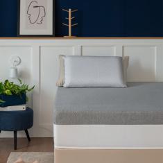 Colchão Casal Guldi Dream Mola Ensacada (30x138x188) com 2 Travesseiros Guldi Soft Nasa Branco e Cinza