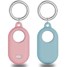 Tyanuzz Capa Smart Tag 2 compatível com Samsung Smarttag2, capa protetora de silicone para Samsung Galaxy Smart Tag 2 com chaveiro, suporte antiperda para rastreador GPS para chaves, animais de