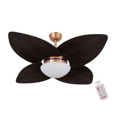 Ventilador De Teto Cobre 4 Pás Tabaco 127V C/ Controle