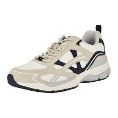 Calvin Klein Tênis masculino Pacific, Cinza claro/azul-marinho 050, 41