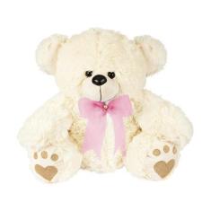 Urso De Pelúcia Baby 30 Cm - Escolha Cor Do Laço - PRÍNCIPE BABY, Marf