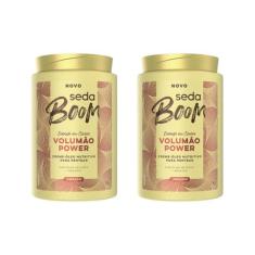 Creme de Pentear Seda Boom Volume Black 1kg - Kit C/ 2un
