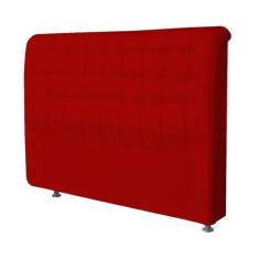 Cabeceira Queen Imperatriz 160 CM Suede Vermelho - D A Decor
