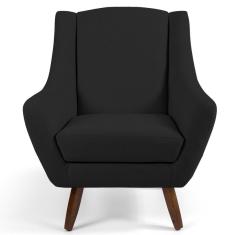 Kit 02 Poltronas Juliet Pés De Madeira B-300 Preto