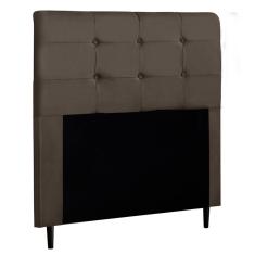 Cabeceira Cama Box Casal Luna 140Cm Suede Marrom - Abmaza