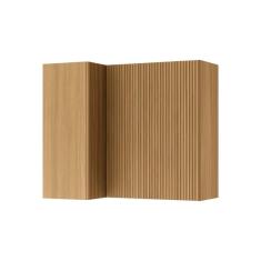 Armário Aéreo P- Cozinha Rainha Canto C- 2portas 92 Cm Nature - Nesher