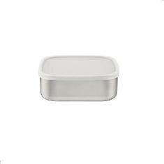 Pote Tramontina Freezinox em Aço Inox Quadrado com Tampa Plástica 16 cm 1,2 L
