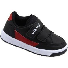 Tênis Infantil Casual Via Vip Recortes Escolar Menino-Masculino
