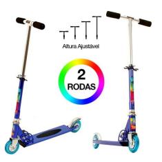 Patinete Scooter Filme Trolls Infantil Azul de Alumínio - DM Radical