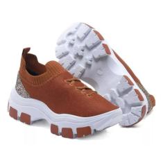 Tênis Feminino Chunky Casual Meia Solado Plataforma - Lopes Shoes, Cho