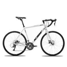Bicicleta Speed Road Aro 700 KSW Grupo Shimano Claris 2x8V, Branco, Pr