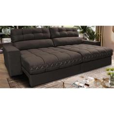 Sofá Retrátil e Reclinável 2,52m Molas Ensacadas Cama inBox Brasil Vel