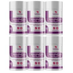 Kit 6x Magnésio Malato Premium 60 Cápsulas de 500mg Tuttiflora