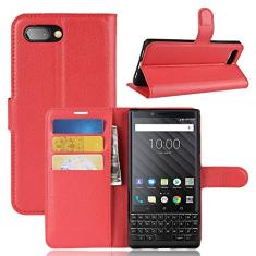 Capa para BlackBerry Keyone 2 Capa flip carteira de couro para BlackBerry Keyone 2 Capa de proteção de telefone A capa com design simplificado