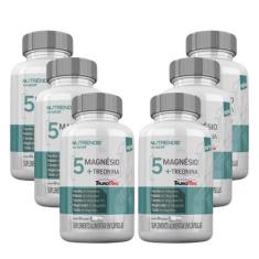 6x 5 Magnésio 330mg 60 Cápsulas Nutrends, Sem Sabor