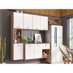 Cozinha Suspensa Ambiente Mila Carvalho OAK Off White  Poliman