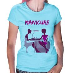 Baby Look Manicure - Foca na Moda, Azul bebê, M