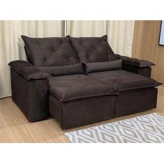 Sofá Retrátil Reclinável 2,00 m Marrom 200 Athenas - MASTER