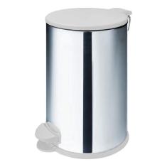 Lixeira De Pedal Aço Inox 12L Com Tampa Branco - Martinazzo