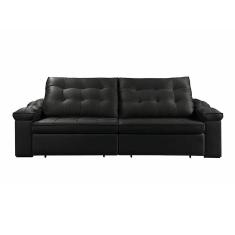 Sofá Retrátil Reclinável Houston 2,2m csr Studio Veludo Preto