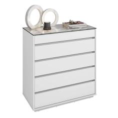 Cômoda Belize Belize 5 Gavetas Branco - Casa D Branco