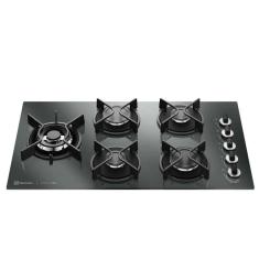 Cooktop a Gás de Embutir Electrolux KE5HP 5 Bocas Vidro Temperado com Trempe Ferro Fundido e Acendimento Automático
