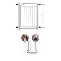 Portãozinho Pet Com Extensor Para Cães e Gatos - 70 cm x 86 cm - Branc