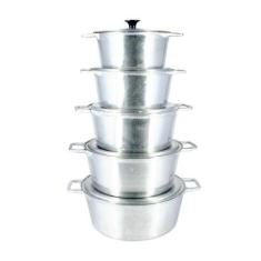 Jogo Caçarolas Panela Polida Alça Alumínio Fundido 16 a 24 - DIVIFORTE