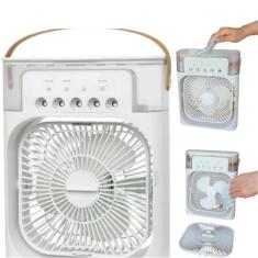 Portátil Ventilador Branco Compacto De Mesa