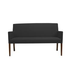 Poltrona 2 Lugares Liverpool PU Sintético Preto - Gran Belo