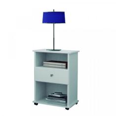 Mesa de Cabeceira 1 Gaveta Otto Móveis Primus Branco