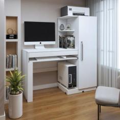 Mesa para Computador Escrivaninha com Armário Office 1 Gaveta 130cm Br