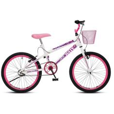 BICICLETA COLLI JULLY ARO 20 COM CESTA - BRANCO