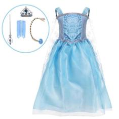 Fantasia Vestido Frozen Elsa Infantil Com Capa E Acessórios - Sonhofan