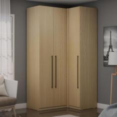Guarda-roupa Modulado de Canto 100% Mdf 3 Gavetas Infinity Savana