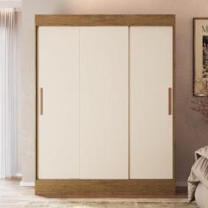 Guarda Roupa Solteiro 3 Portas de Correr 2 Gavetas Marselha Doripel