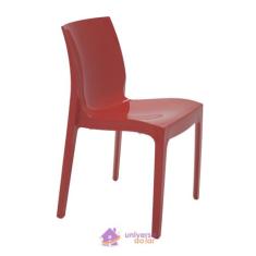 Cadeira Tramontina Alice Polida Vermelha Sem Braços Em Polipropileno