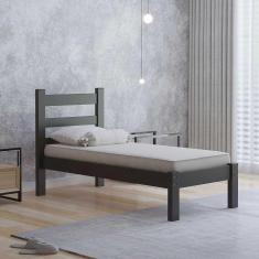 Cama Solteiro Em Madeira Maciça Reforçado Rubi Nemargi