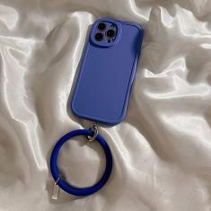 Capa portátil com alça para iphone 13 mini 12 11 pro max xs xr x 8 7 plus se 3 capa de pulseira de silicone, azul marinho, para 7 plus, 8 plus